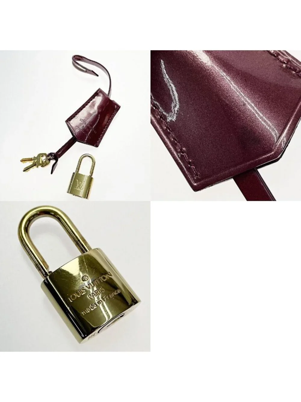 Louis Vuitton Vernis Alma GM Rouge Fauvist Padlock Key 2 - Picture 8 of 9